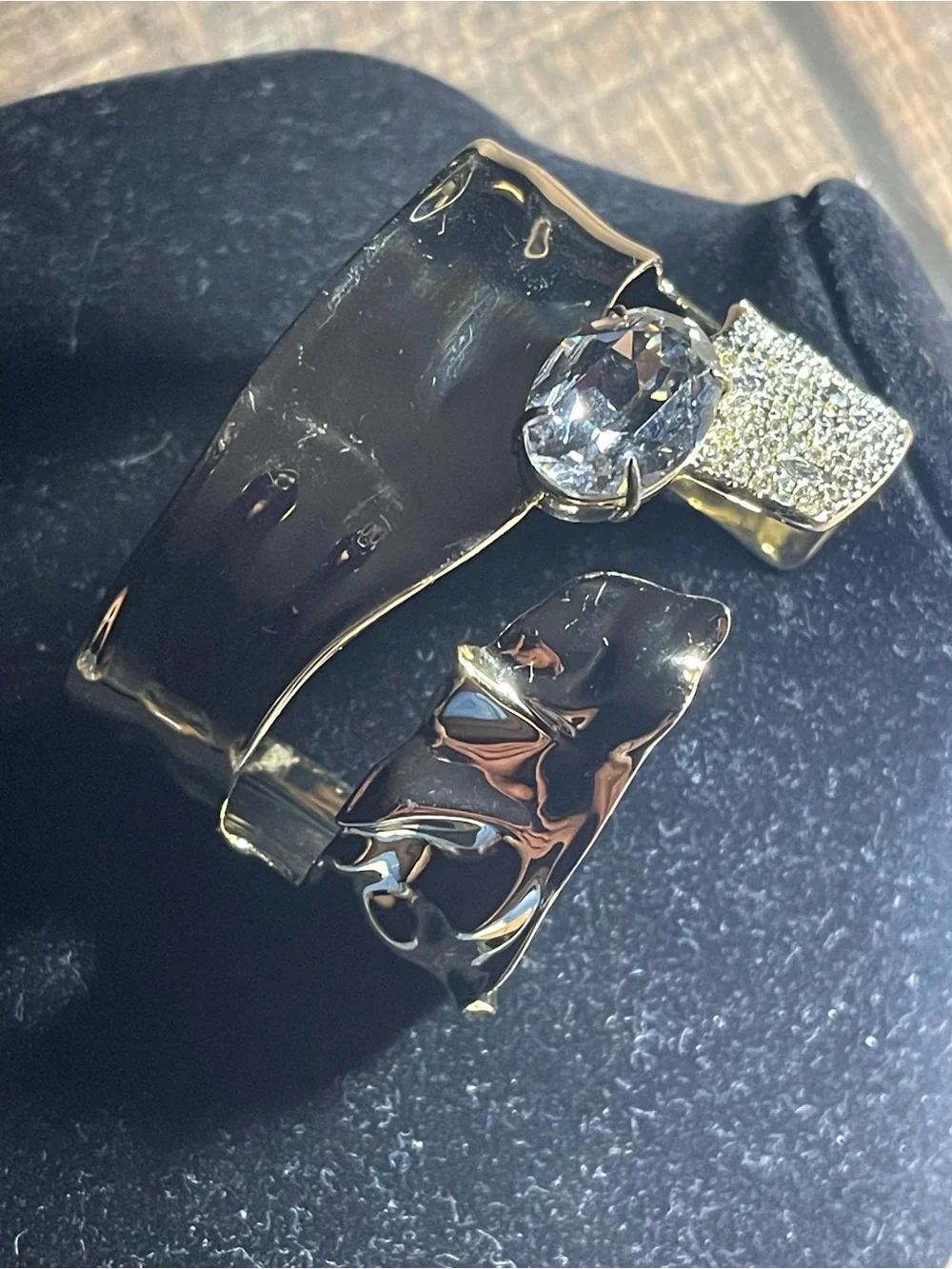 Alexis Bittar GoldTone Statement Cuff Bracelet with Crystal Accent
